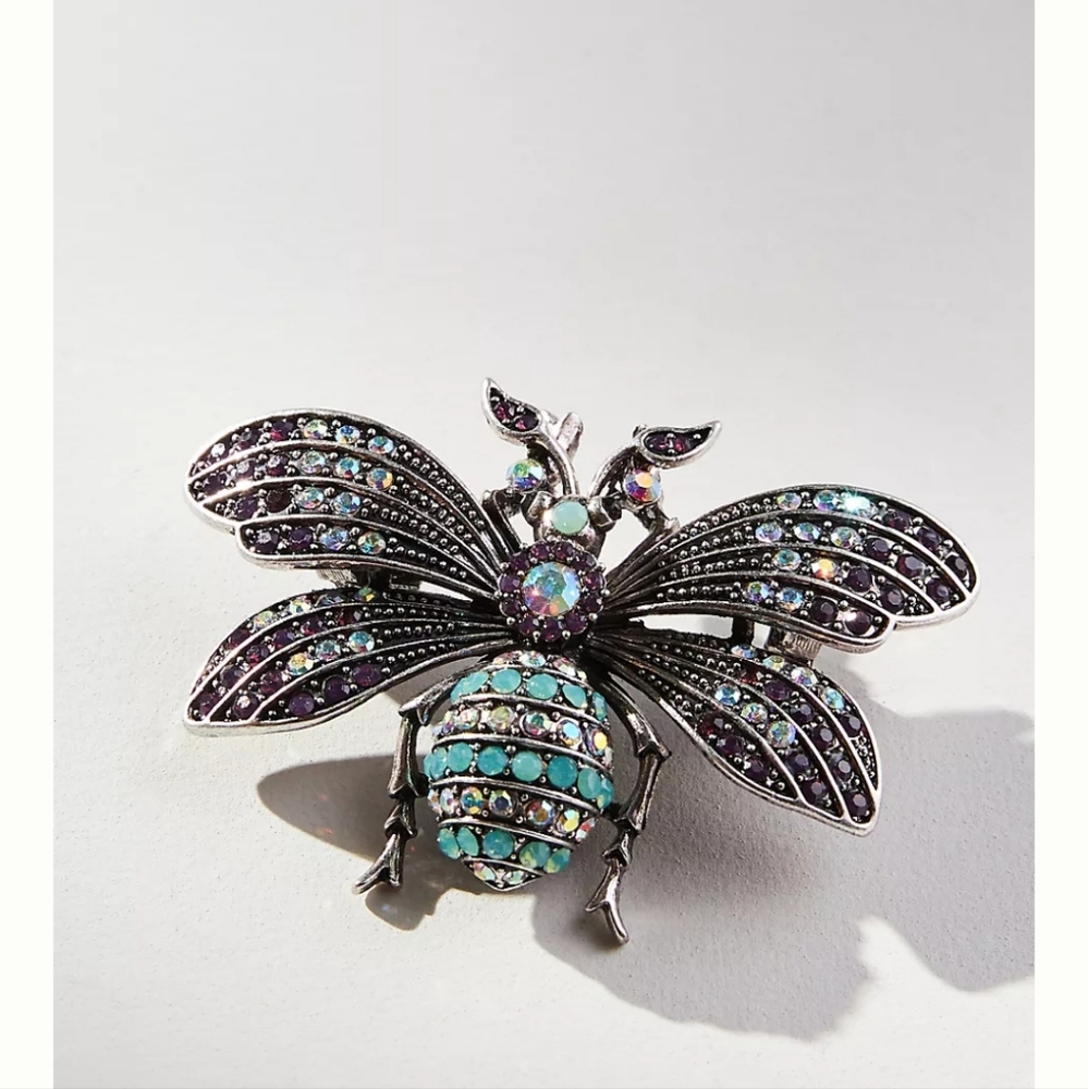 Anthropologie Butterfly Brooch - silver
